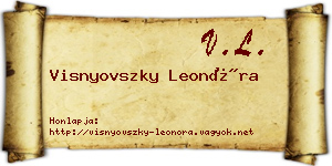 Visnyovszky Leonóra névjegykártya